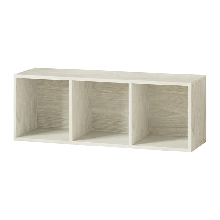IOTXY DIY Modular Cube Bookcase - CubeXY Customizable Stackable Expandable Basic Shelving Units, 3-Cube Wooden Open Bookshelf for Fabric Storage Bin Organizer, Oak