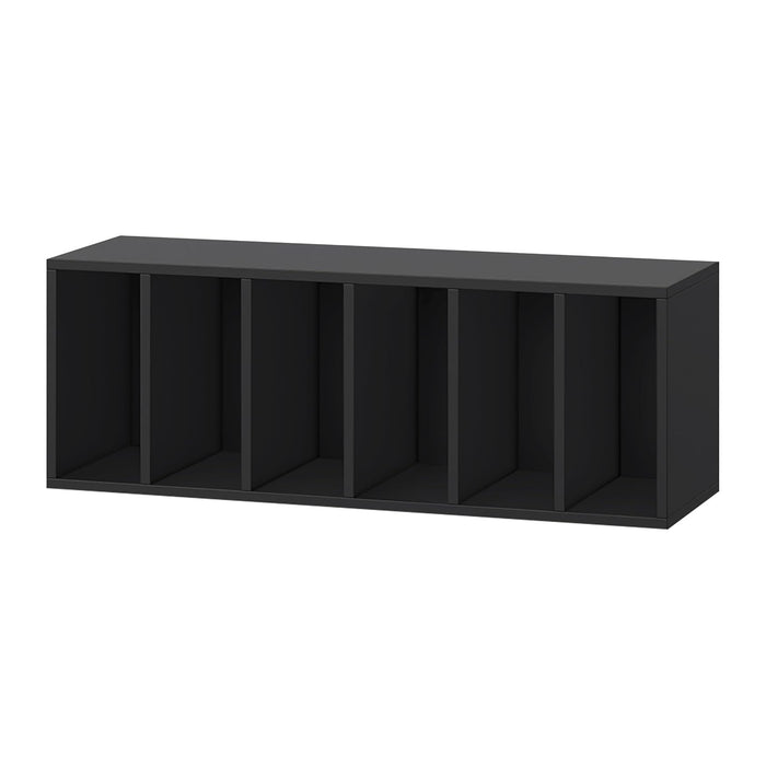 IOTXY DIY Modular Cube Bookcase - CubeXY Customizable Stackable Expandable Basic Shelving Units, 6-Cube Wooden Open Bookshelf with Removable Shelves for Books Organizer, Black