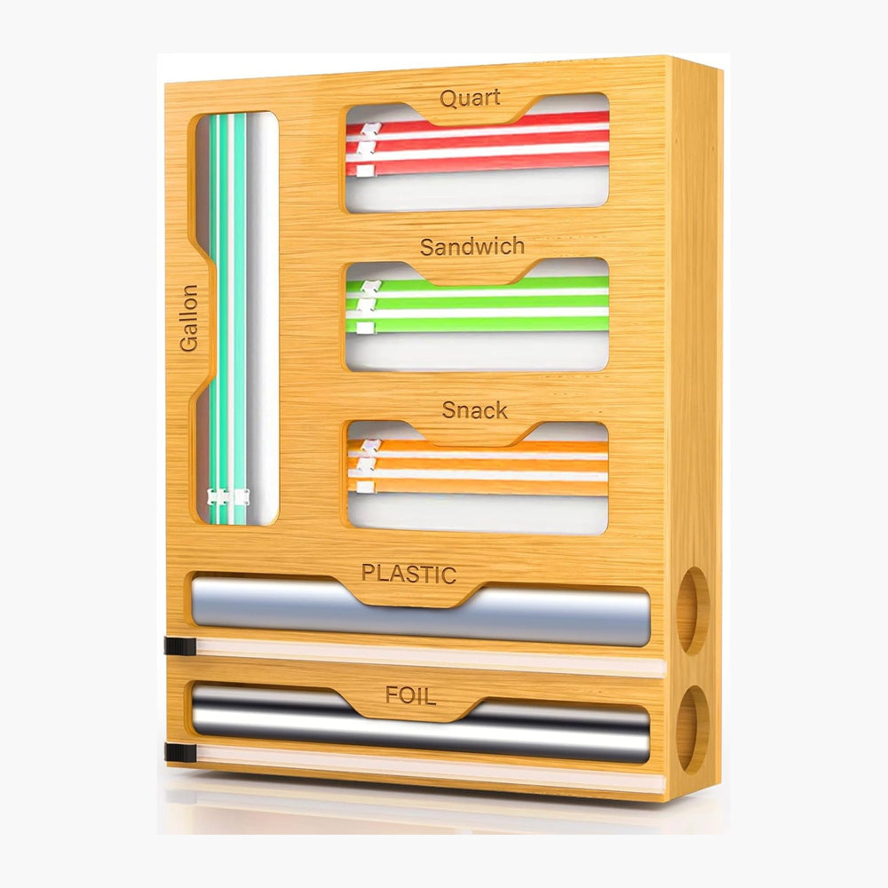 KOCWELL Bag Organizer and Plastic Wrap Dispenser