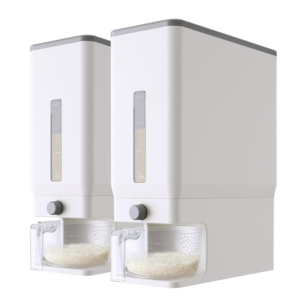 Lifewit 2 Pack Rice Dispenser 25 Lbs, Rice Storage Container Sealed Moisture