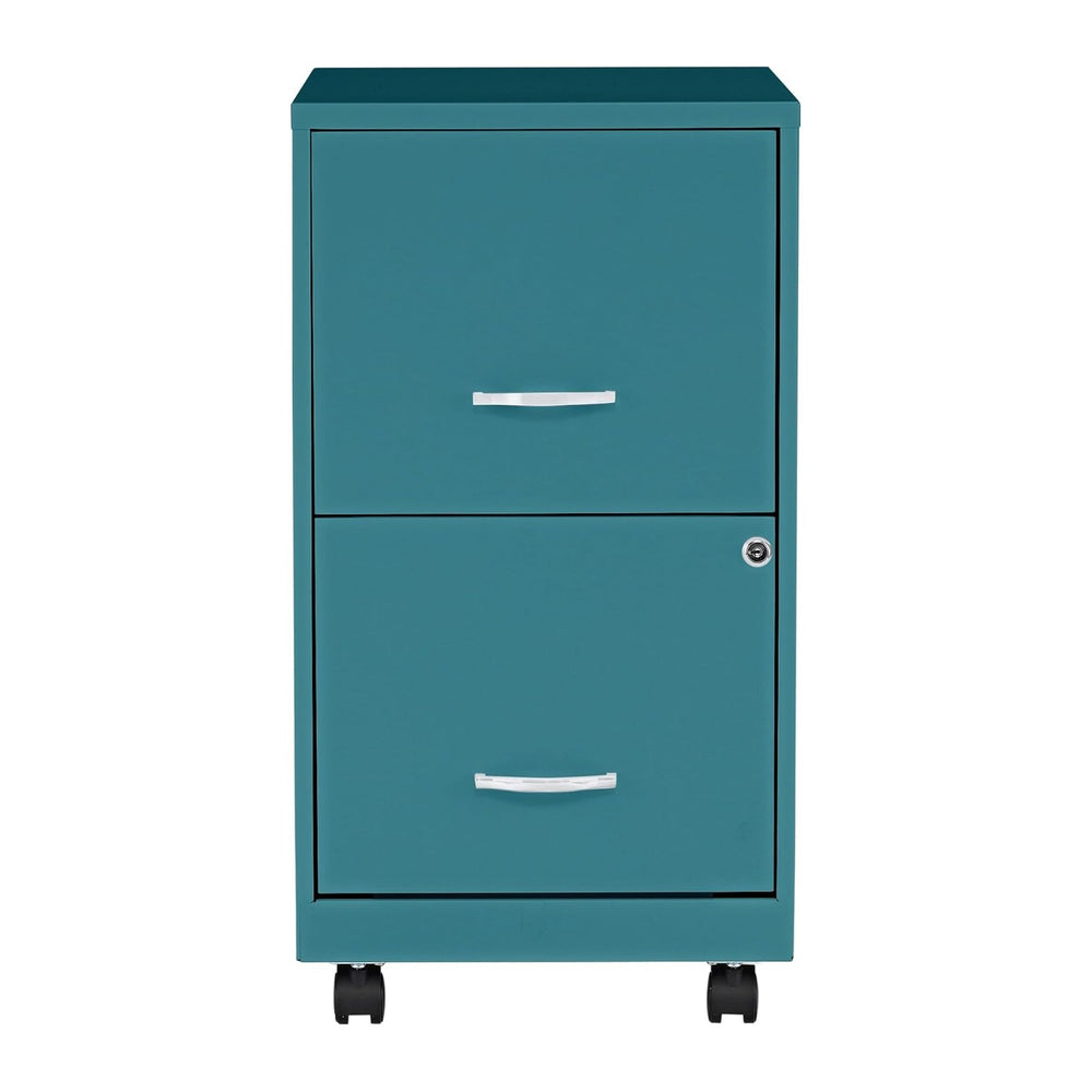 Lorell LYS SOHO File/File Mobile Cabinet, Teal