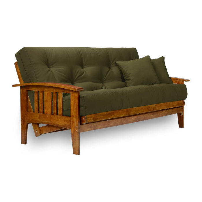 Nirvana Futons Westfield Futon Frame - Queen Size (Frame Only), Solid Hardwood in Heritage Finish