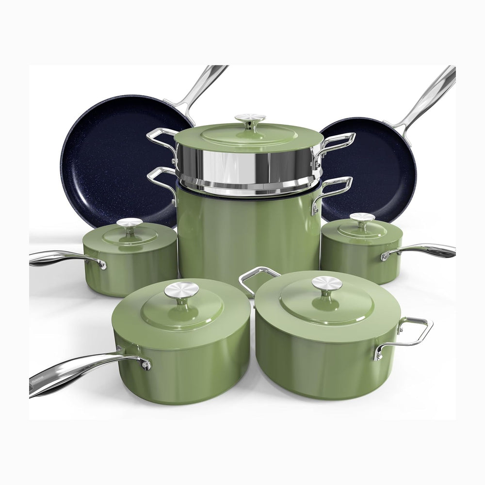 Nuwave Lux 13pc Forged Lightweight Cookware Set PFAS Free, Healthy G10 Duralon
