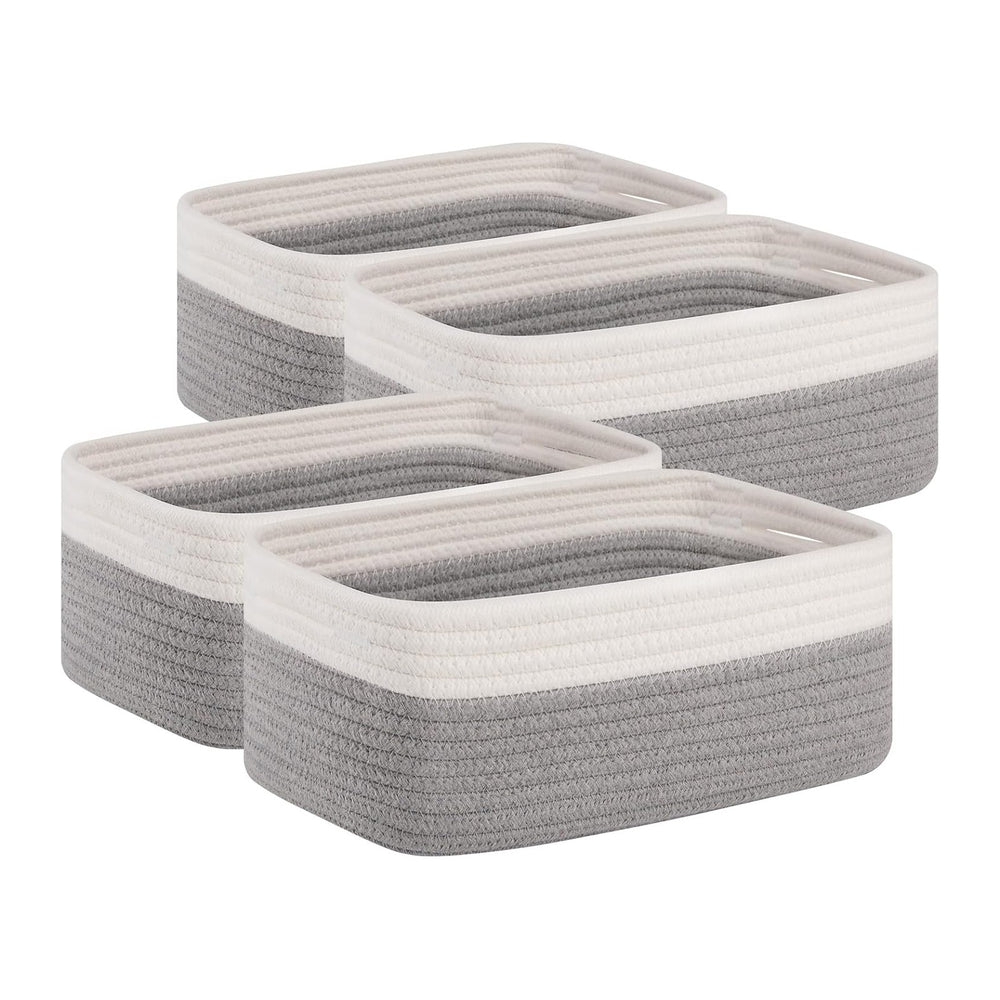 OIAHOMY 4 Pack Storage Baskets for Organizing, Small Bins for Shelves, Cute