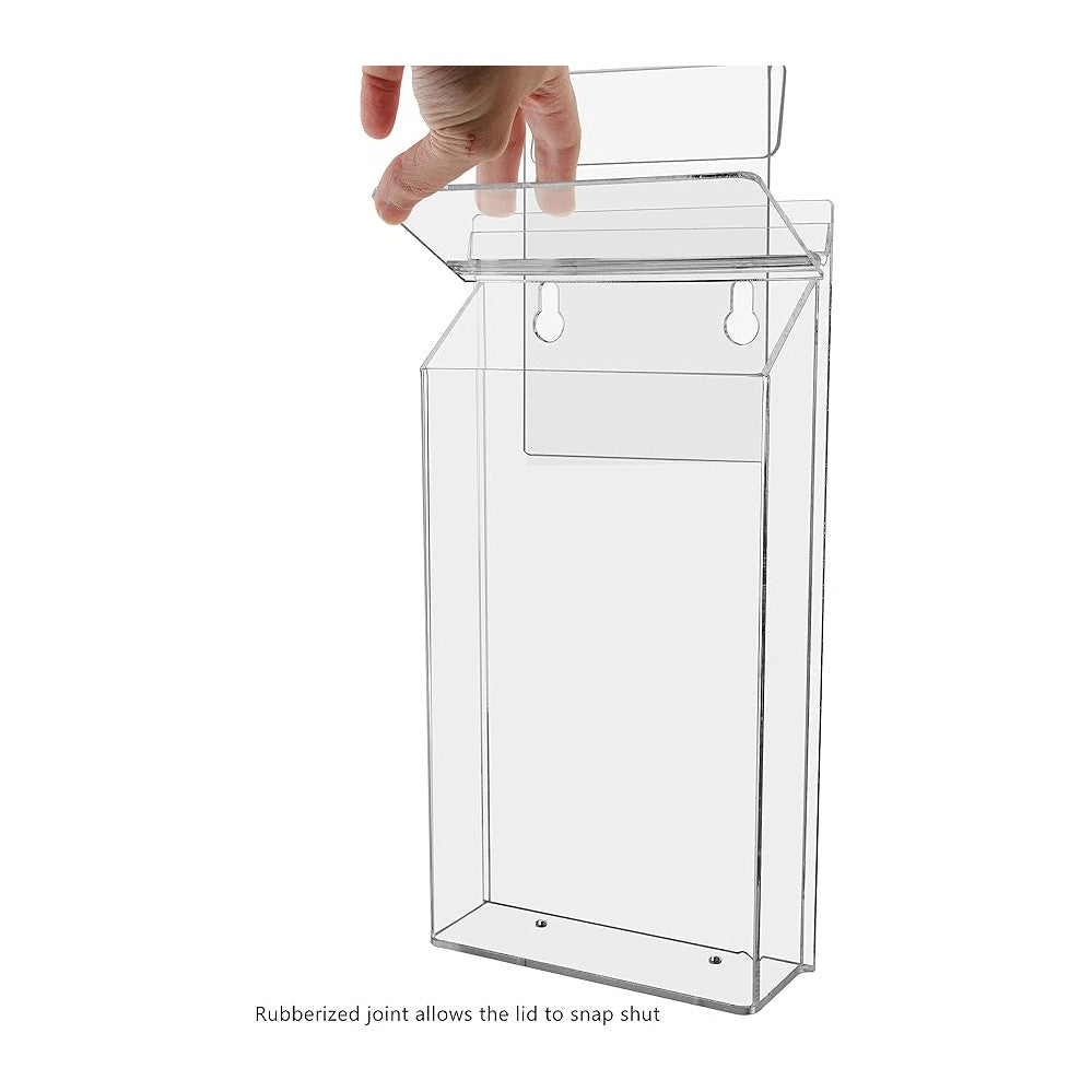 Outdoor Brochure Holder with Window Hook and Lid Holds 6" x 10" Pam...