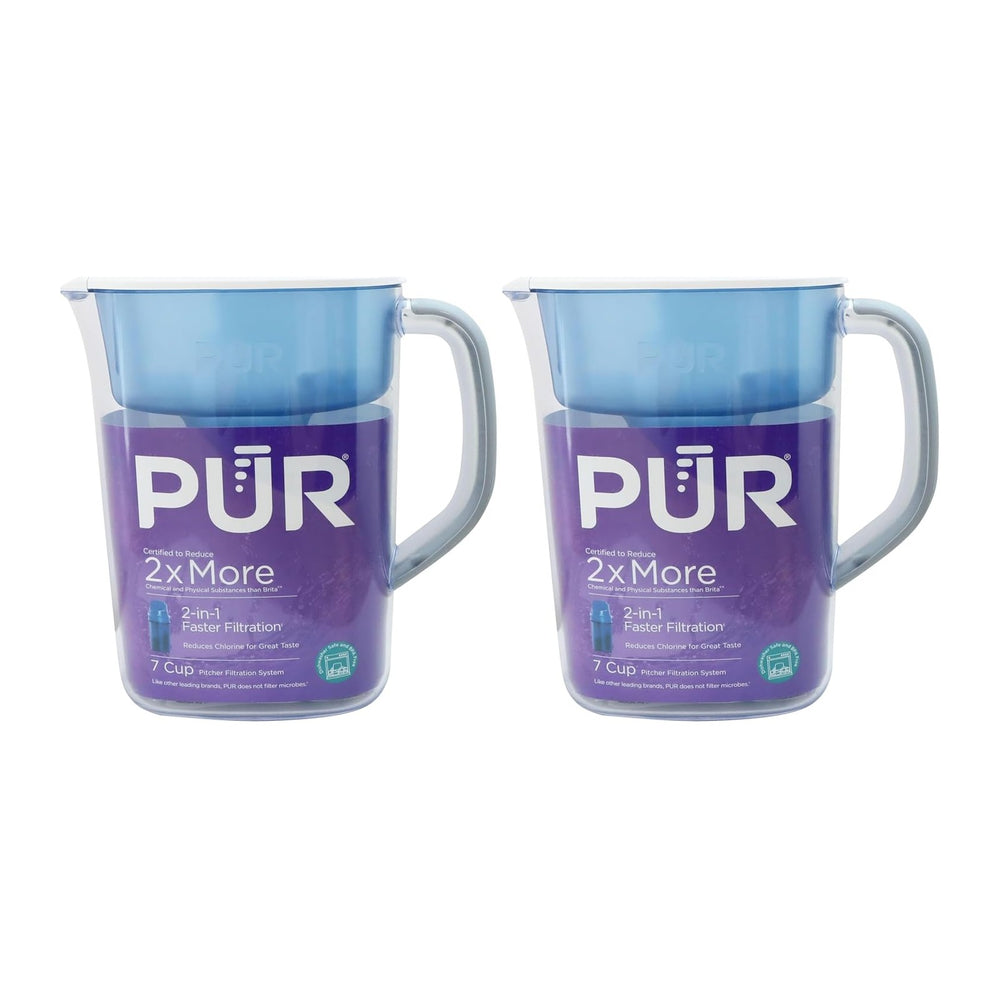 PUR 7-Cup Water Filter Pitcher, Great-Tasting Water, Dishwasher Safe, Faster