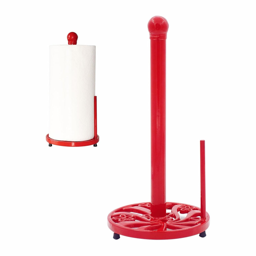 Red Cast Iron Paper Towel Holder
