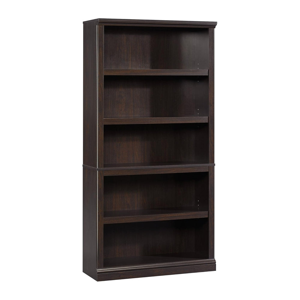 Sauder 5 Tier Book Shelf Wooden Bookcase Multipurpose Bookshelf for Home Offi...
