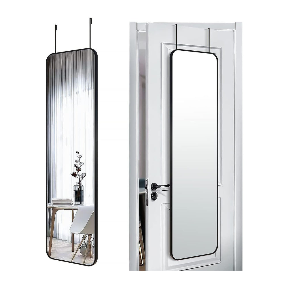 SCWF-GZ 47x14 Mirror Rectangle Full Body Length Door Hanging Wall Mounted Met...