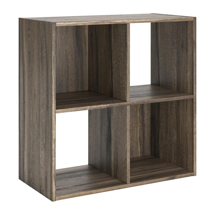 Signature Design by Ashley Shallifer 4 Cube Storage Organizer or Bookcase, Brown