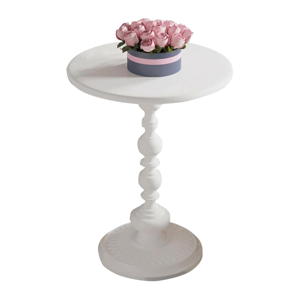 Sofa Table, Thick Base, Creative Balcony Leisure Telephone Table(White)