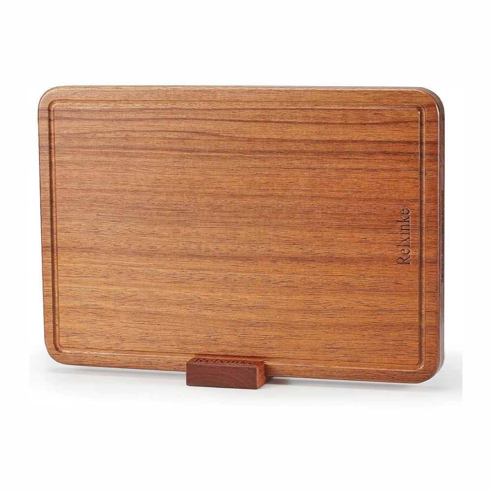 Solid Teak Wood Cutting Board One Piece Non Glued Large Thick Crack Resistant