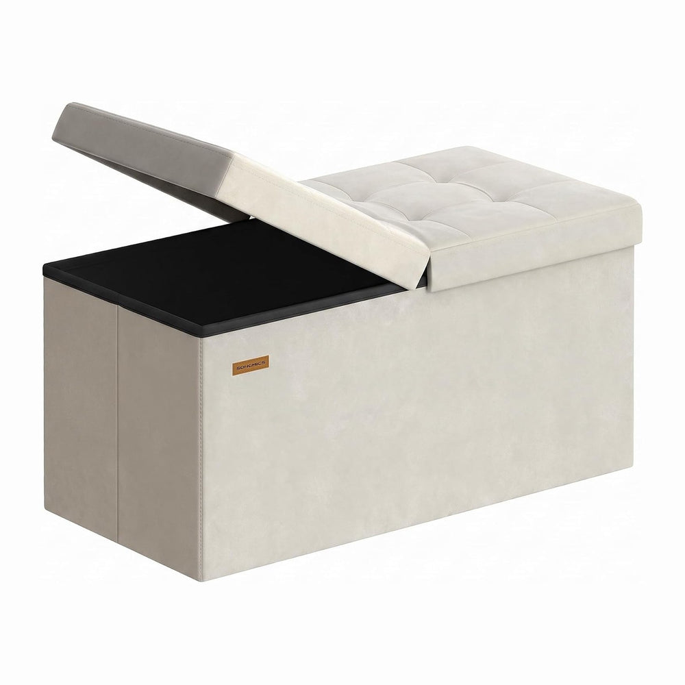 SONGMICS Mazie Collection - 30 Inches Storage Ottoman, Foldable Storage Bench...