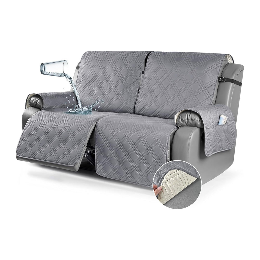 TAOCOCO 100% Waterproof Oversized Loveseat Recliner Cover, Non Slip Split Couch