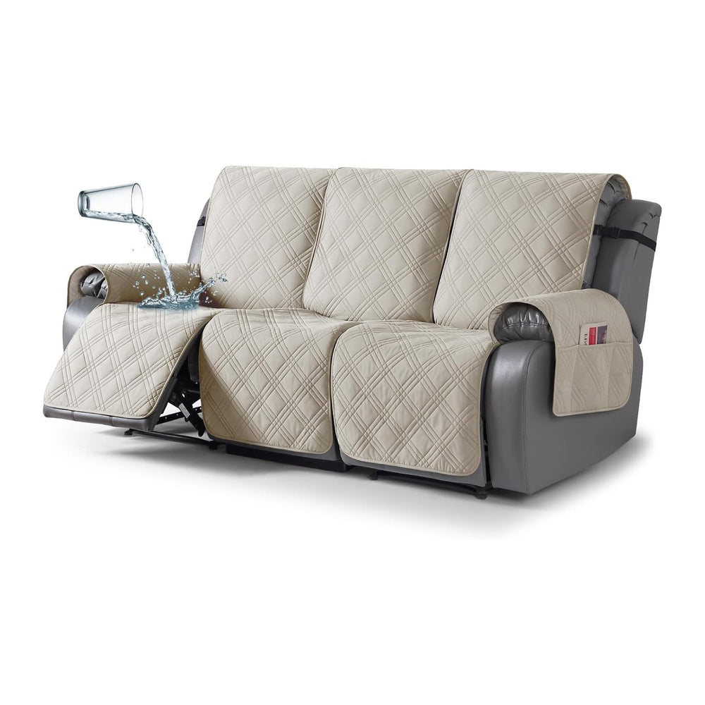 TAOCOCO 100% Waterproof Recliner Sofa Covers 3 Seater Split Couch Covers