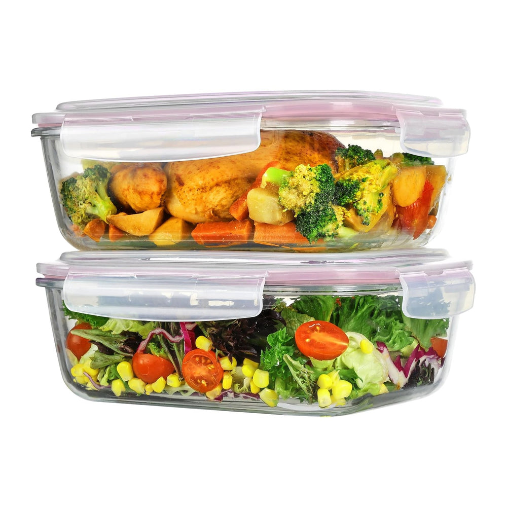 Vtopmart 2Pack 2260ml/ 76.4oz Large Glass Storage Containers