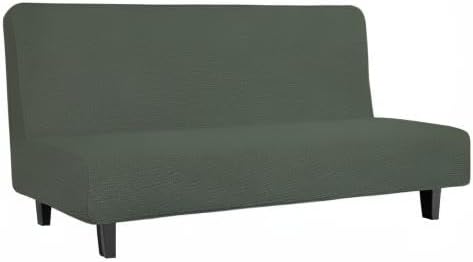 easy-going stretch large futon slipcover armless futon cover, front angle view