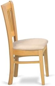 East West Furniture VAC-OAK-C Vancouver Dining Chairs - Linen Fabric Upholste...