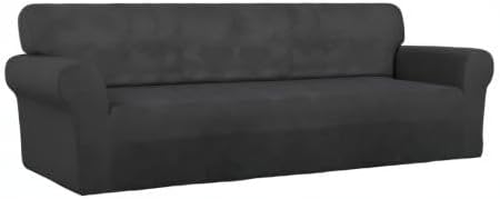PureFit Super Stretch 4 Seater Sofa Slipcover – Spandex Non Slip Soft Couch - Image 8
