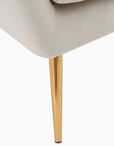 Container Furniture Direct Modern Chic Mid-Century Velvet Accent Armchair for...