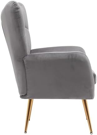 Container Furniture Direct Modern Chic Mid-Century Velvet Accent Armchair for...