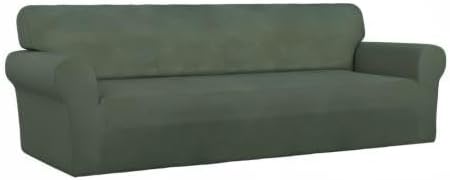 PureFit Super Stretch 4 Seater Sofa Slipcover – Spandex Non Slip Soft Couch - Image 8
