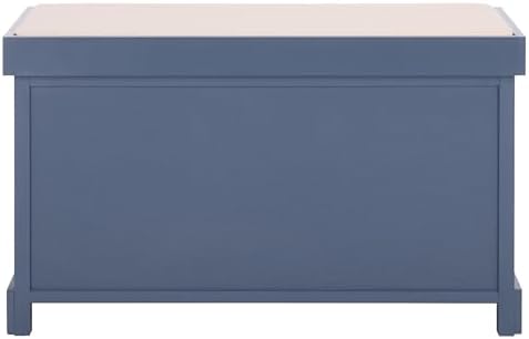 SAFAVIEH Furniture - Freddy 2-Basket Storage Bench - Blue - Solid Wood - Coas...