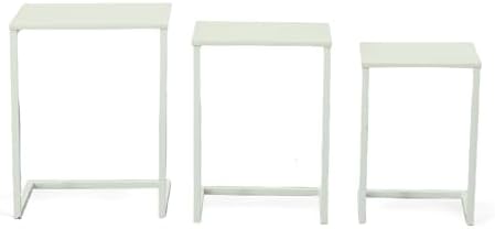 Carolina Chair & Table Rectangular 3-Piece Nesting Table Set - Wooden Top...