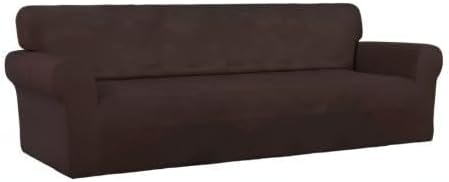 PureFit Super Stretch 4 Seater Sofa Slipcover – Spandex Non Slip Soft Couch - Image 8