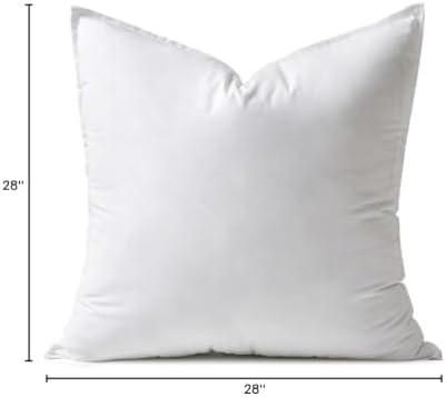 MIULEE 28x28 Inch Synthetic Down Alternative Euro Pillow Insert