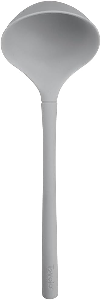 Tovolo Flex Core Silicone Ladle BPA Free Oyster Gray Deep Silicone Soup Ladle by Tovolo