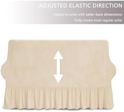 NICEEC Beige Armchair Covers Arm Chair Cover Armchair Slipcovers with Skirt