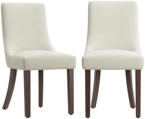 MALOL Wooden Dining Chairs Set of 2, Upholstered Kitchen & Dining Room Ch...