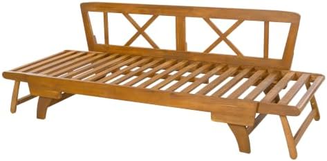 Merax Outdoor Patio Daybed Sofa,3-Seat Sofa with Foldable Arm 4 Back Pillows,...