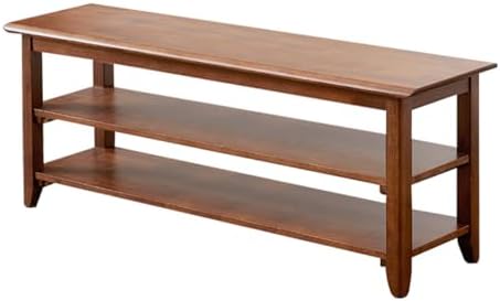 XKZG Shoe Rack Bench Wooden Shoe Storage Bench Entryway Bench, Brown, 47.2"