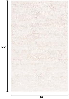SAFAVIEH Berber Shag Rug 8x10, Large Ivory & Beige BER563A