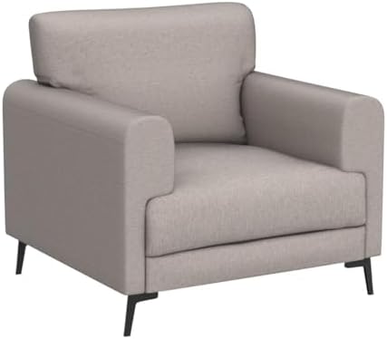 CDCASA Accent Chair, Linen Fabric Oversized Mid Century Modern Chair Set of 1...