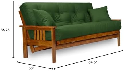 Nirvana Futons Stanford Futon Set - Queen Size, Frame, 8" Mattress, Twil...