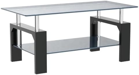 Btrpily Living Room Rectangle Coffee Table, Tea Table Suitable for Waiting Ro...