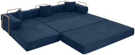 HANXIN 108'' Futon Sleeper Sofa Bed, Boneless Couch for Living Room, ...