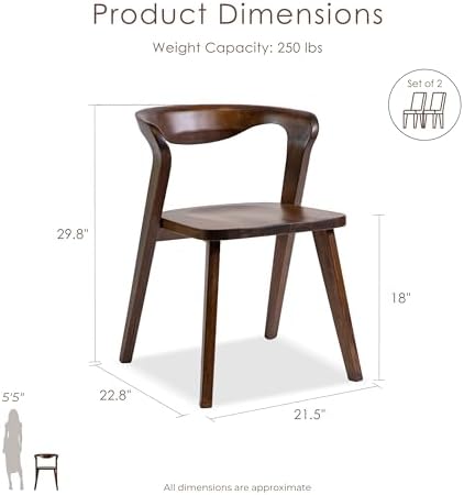 Furniture of America Nazaen III Mid-Century Modern Wood 21.5-inch Side Chairs...