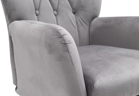 Container Furniture Direct Modern Chic Mid-Century Velvet Accent Armchair for...
