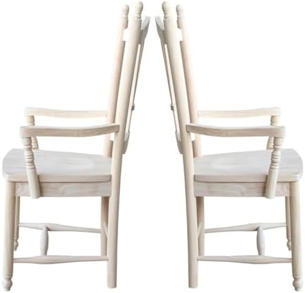IC International Concepts, SheafBack Arm Chair, 225lbs wt capacity, Solid Rea...