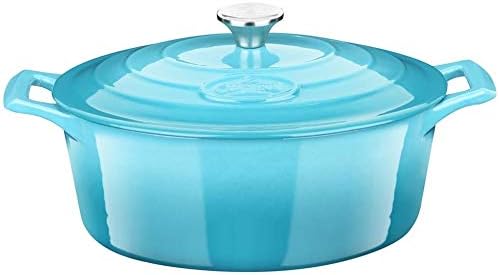 La Cuisine Enameled Cast Iron Oval Dutch Oven Casserole Pot by LaCuisineforlife