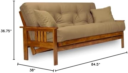 Nirvana Futons Stanford Futon Set - Queen Size, Frame, 8" Mattress, Micr...