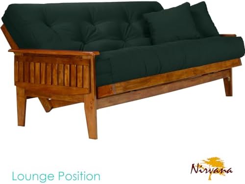 Nirvana Futons Eastridge Futon Set - Queen Size, Frame, 8" Mattress, Twi...