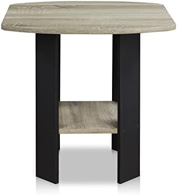 Furinno SIMPLE DESIGN Set of 2 Side Table, 2-Tier End Table, French Oak