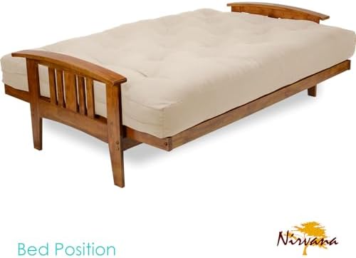 Westfield Futon Set - Full Size, Frame, 8" Mattress, Twill Khaki Cover