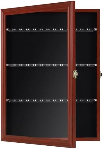 36 Souvenir Tea Spoon Display Case Rack Wall Mountable Cabinet Frame with Loc...