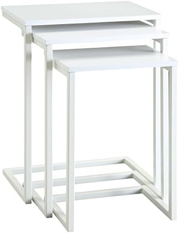 Carolina Chair & Table Rectangular 3-Piece Nesting Table Set - Wooden Top...